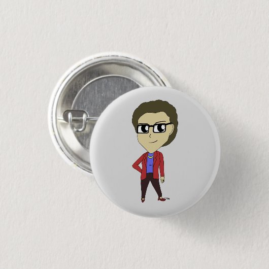 chibi-toets ronde button 3,2 cm (Voorkant /achterkant)