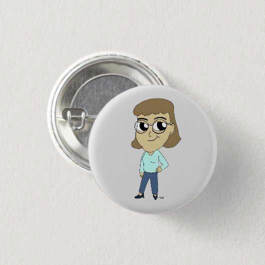 chibi-toets ronde button 3,2 cm (Voorkant /achterkant)