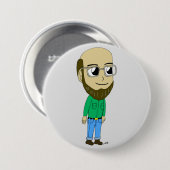 chibi-toets ronde button 7,6 cm (Voorkant /achterkant)