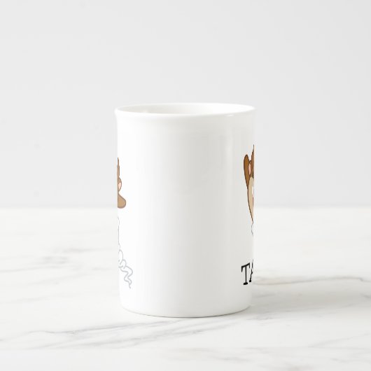 Chibi Tornado TAZ™ Porselein Kop (Voorkant)