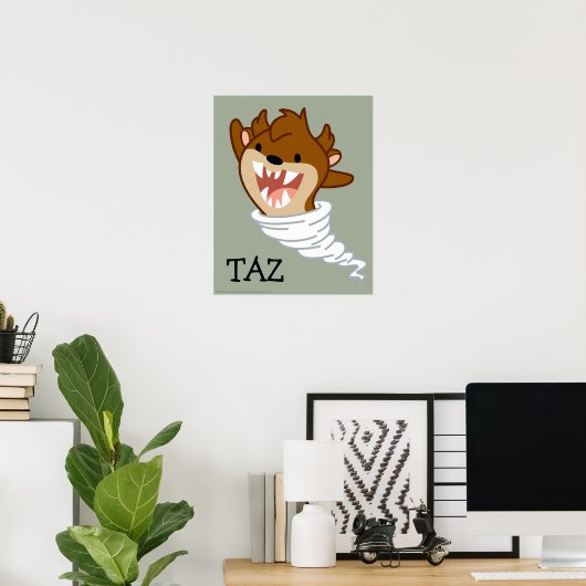 Chibi Tornado TAZ™ Poster (Thuiskantoor)