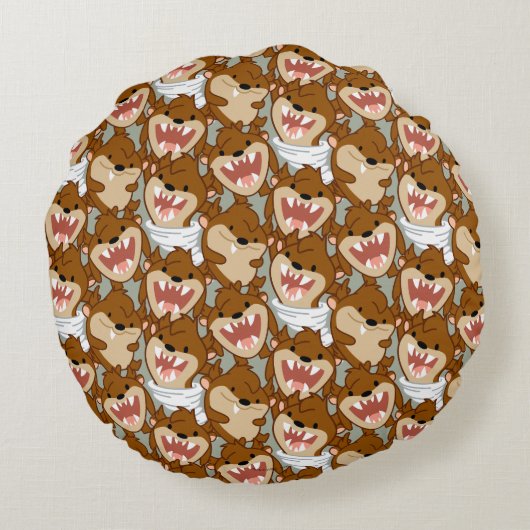 Chibi Tornado TAZ™ Rond Kussen (Achterkant)