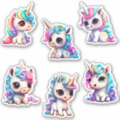Chibi Unicorns Sticker (Voorkant)