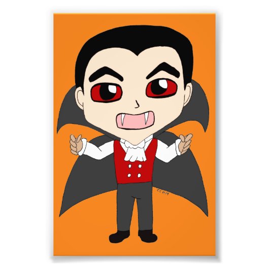 chibi vampier foto afdruk (Voorkant)