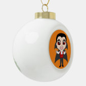 chibi vampier keramische bal ornament (Links)