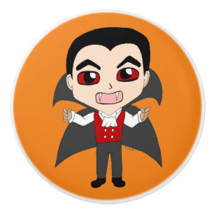 chibi vampier keramische knop