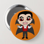 chibi vampier ronde button 4,0 cm (Voorkant /achterkant)