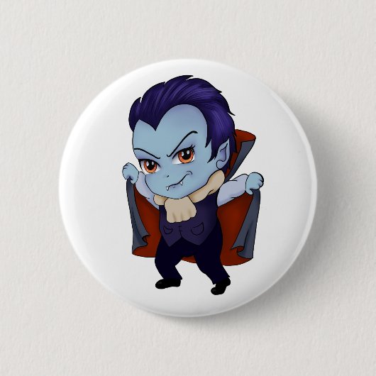 Chibi Vampier Ronde Button 5,7 Cm (Voorkant)