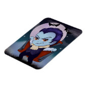 Chibi Vampire en vleermuizen Magneet (Linkerzijde)