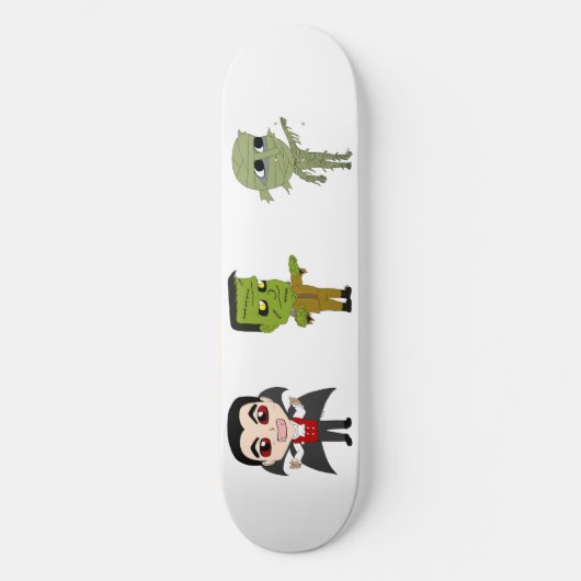 Chibi vampire, monster en mama skateboard (Voorkant)