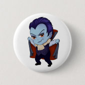 Chibi Vampire Ronde Button 5,7 Cm (Voorkant)
