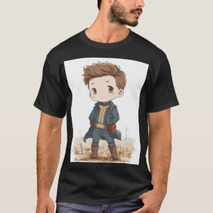 Chibi Vault‑Dwelling Wanderer Schattig Retro‑Fut T-shirt