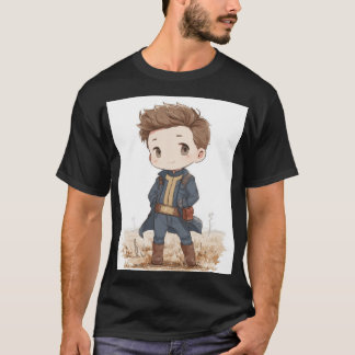 Chibi Vault‑Dwelling Wanderer | Schattig Retro‑Fut T-shirt