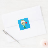 chibi vierkante sticker (Envelop)