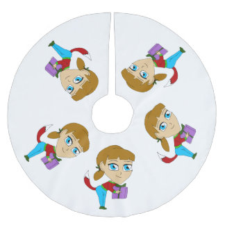 chibi vos meisje kerstboom rok