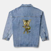 Chibi Warrior Cat Denim Jacket (Achterkant)