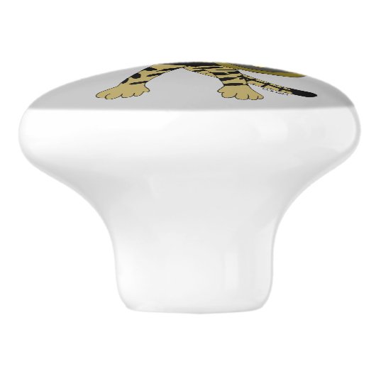 Chibi Warrior Cat Keramische Knop (Zijkant)