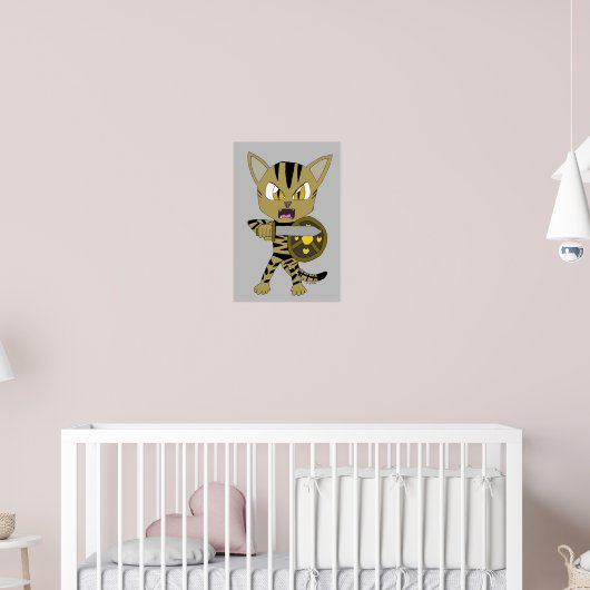 Chibi Warrior Cat Poster (Kinderkamer 2)