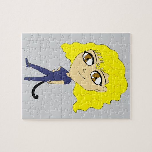 Chibi with a cat like tail legpuzzel (Horizontaal)