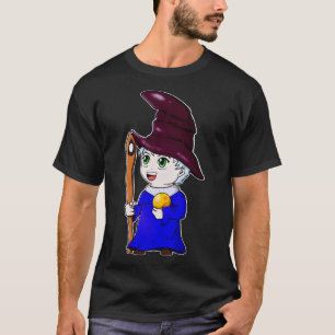 Chibi Wizard Schattige tovenaar karakter T-shirt