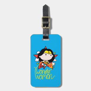Chibi Wonder Vrouw met Lasso Bagagelabel
