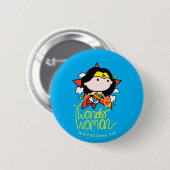 Chibi Wonder Vrouw met Lasso Ronde Button 5,7 Cm (Voorkant /achterkant)
