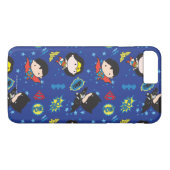 Chibi Wonder Woman, Superman en Batman Pattern Case-Mate iPhone Case (Achterkant (Horizontaal))