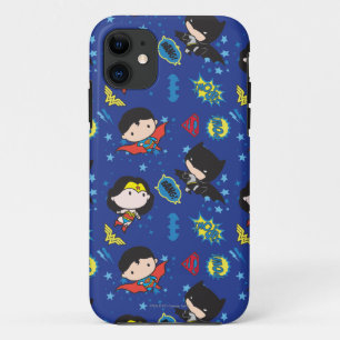 Chibi Wonder Woman, Superman en Batman Pattern iPhone 11 Hoesje
