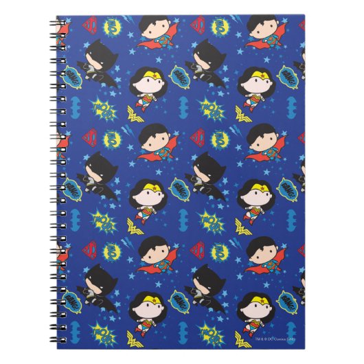 Chibi Wonder Woman, Superman en Batman Pattern Notitieboek (Voorkant)