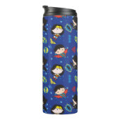 Chibi Wonder Woman, Superman en Batman Pattern Thermosbeker (Geroteerd rechts)