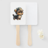 Chibi Yorkshire Terrier Handwaaier (Voorkant en achterkant)
