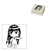 Chibi's parelmoervlinder 	rubberstempel (Gestempeld)
