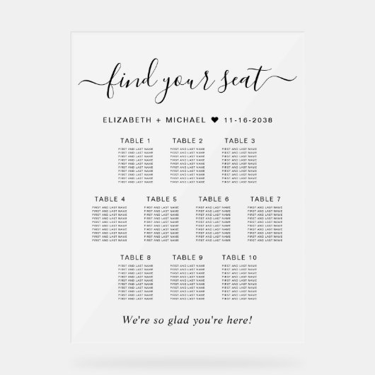 Chic 10 Mariage table Siège givré (Recto)