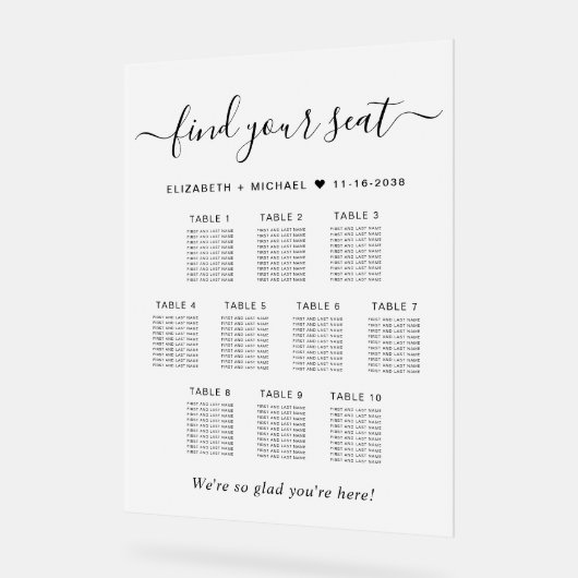 Chic 10 Mariage table Siège givré (Angle)