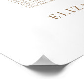 Chic 10 Tafel Gouden Trouwstoelindeling Poster (Hoek)