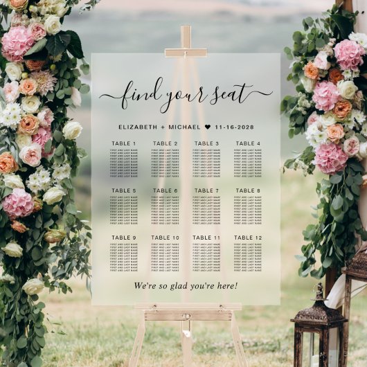 Chic 12 Mariage table Siège givré