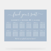 Chic 12 Table Blanc Mariage Siège Dusty Blue (Recto)