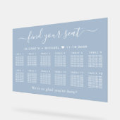 Chic 12 Table Blanc Mariage Siège Dusty Blue (Angle)