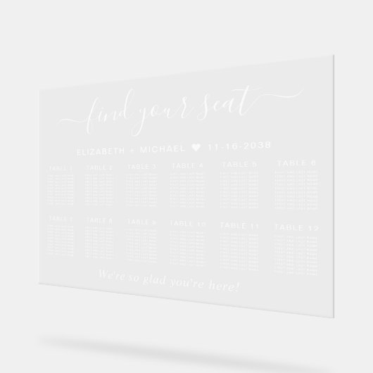 Chic 12 Table Mariage Blanc Siège (Angle)