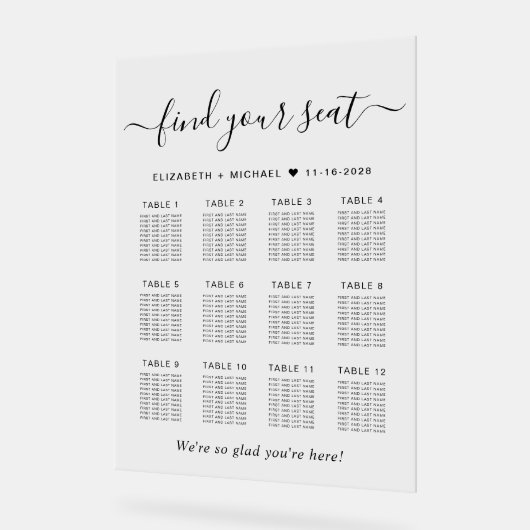 Chic 12 Table Mariage Siège Clair (Angle)