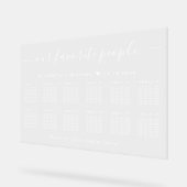Chic 12 Table Our Favorite People Wedding Seating Acryl Bord (Hoek)