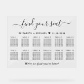 Chic 12 Table Wedding Seating Acryl Bord (Voorkant)