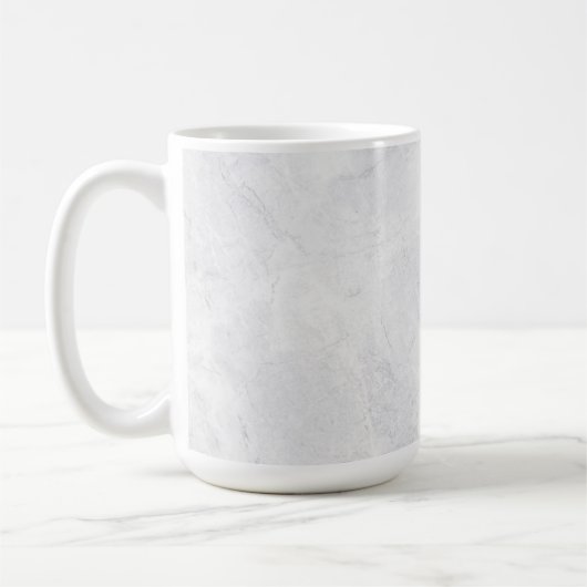 Chic 15 oz Classic Mug with White Marble Pattern (Gauche)