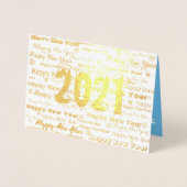 Chic 2021 Bonne carte de voeux du Nouvel An 2021 (Devant)