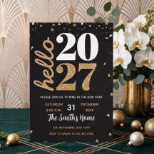 Chic 2027 Oudjaarfeest Goud Glitters Zwart 