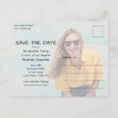 Chic 2 Foto Afstuderen Bewaar de datum Briefkaart (Achterkant)