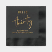 Chic 30ste verjaardag folie servetten (Voorkant)
