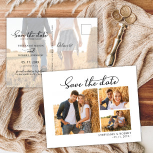 Chic 3 Collage photo mariage budget invitation en 