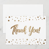 Chic 50e anniversaire fausse or confetti merci ca (Devant / Derrière)