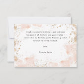 Chic 60e anniversaire Carte de remerciements rose (Dos)